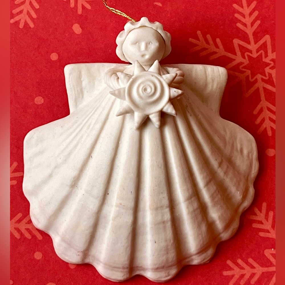 Margaret Furlong 1994 Seashell Sun Angel Christmas Ornament